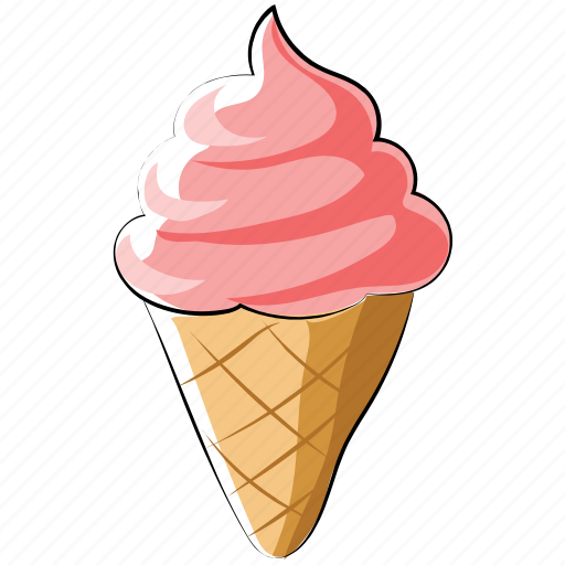 Cake cone, cone, cup cone, frozen dessert, ice cream, sweet icon - Download on Iconfinder