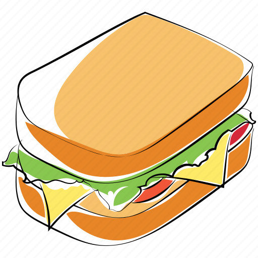 Breakfast, fast food, sandwich, snack, toast sandwich icon - Download on Iconfinder