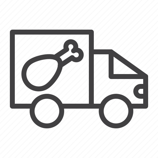 Food, delivery, truck, chicken icon - Download on Iconfinder