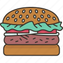 burger, food, meal, menu, delicious