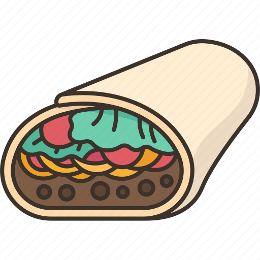 Burrito, wrap, food, meal, menu icon - Download on Iconfinder