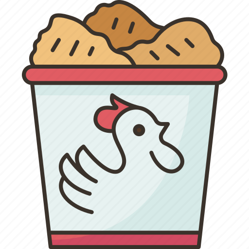 Chicken, fried, bucket, food, snack icon - Download on Iconfinder
