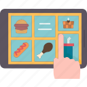 online, order, select, menu, food