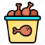 chicken, bucket, food, fastfood, delivery, drumstick 