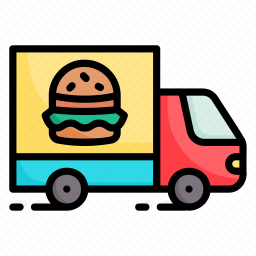 Delivery, food, truck, restaurant, meal, service, order icon - Download on Iconfinder