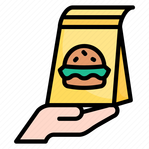 Food, delivery, delivered, complete, receive, hand icon - Download on Iconfinder