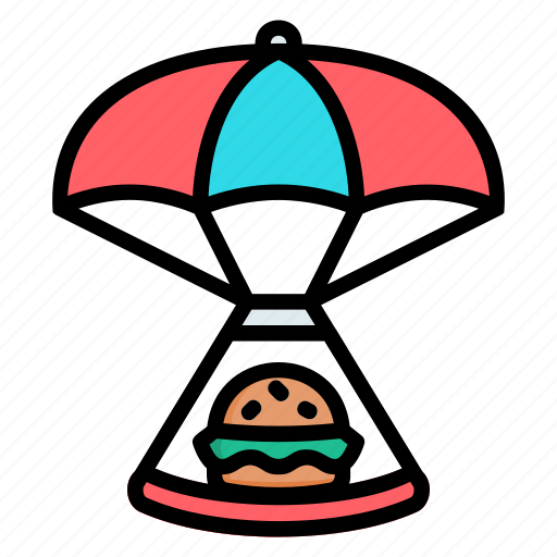 Food, delivery, service, parachute, restaurant icon - Download on Iconfinder