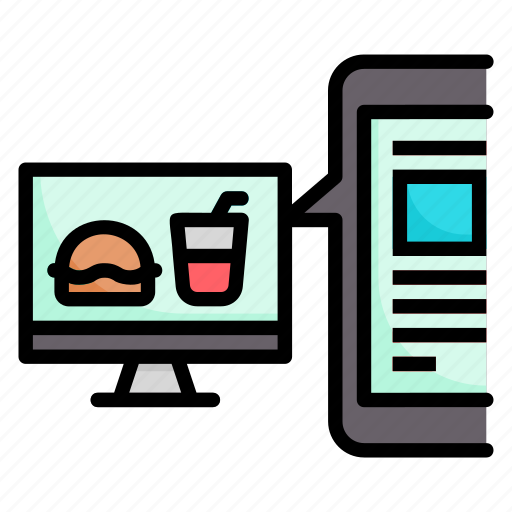 Food, online, order, delivery, smartphone, monitor, mobile icon - Download on Iconfinder