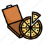 pizza, slice, snack, italian, whole, box, food, delivery 