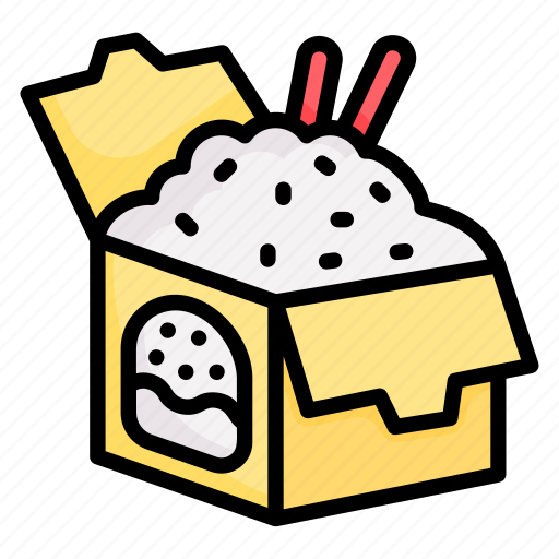 Rice, food, asian, fast, box, delivery icon - Download on Iconfinder