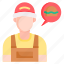 cashier, food, fast, restaurant, worker, people, man, job, burger 