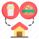 food, deliver, home, delivery, service, house