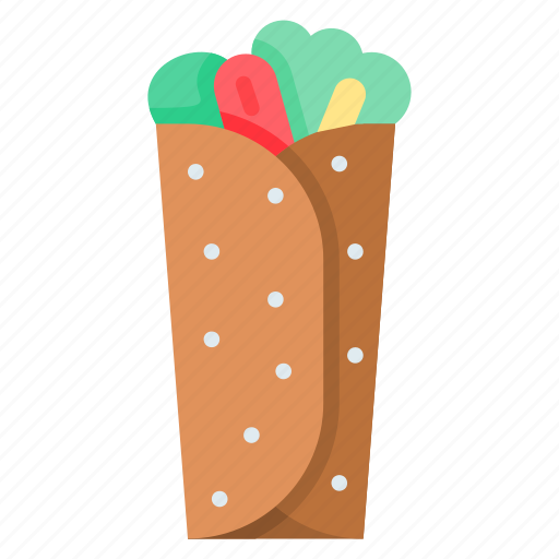 Kebab, food, fast, wrap, beef, chicken, roll icon - Download on Iconfinder