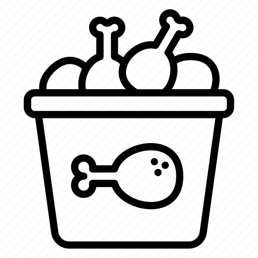 Chicken, bucket, food, fastfood, delivery, drumstick icon - Download on Iconfinder