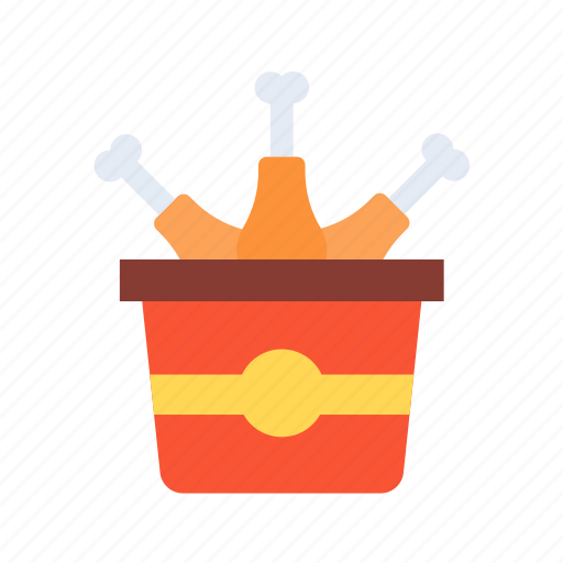 Chicken bucket, crispy, kfc, meal, dinner, lunch, food icon - Download on Iconfinder