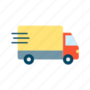 delivery truck, vehicle, fast, logistics, shipping, track, relocation, cargo