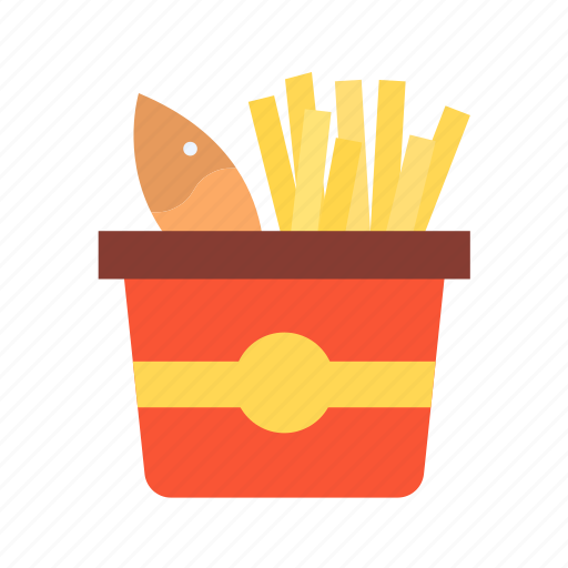 Fish and chips, fish, seafood, meal, fries, rice, salmon icon - Download on Iconfinder