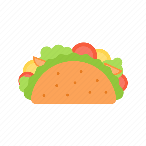 Taco, wrap, tortilla, fast food, sandwich, meal, food icon - Download on Iconfinder