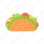 taco, wrap, tortilla, fast food, sandwich, meal, food, bread 