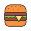 burger, fastfood, junkfood, hamburger, cheese, beverage, snack, lunch 