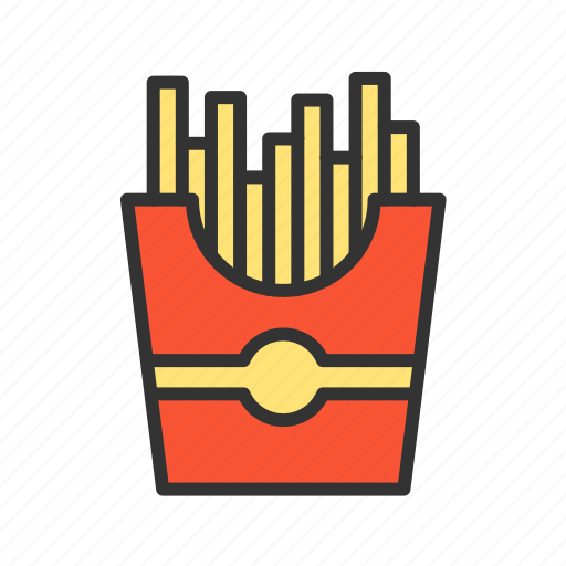 French fries, chips, potatoes, snack, fastfood, junkfood, meal icon - Download on Iconfinder