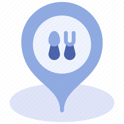 Address, food location, fork, spoon icon - Download on Iconfinder