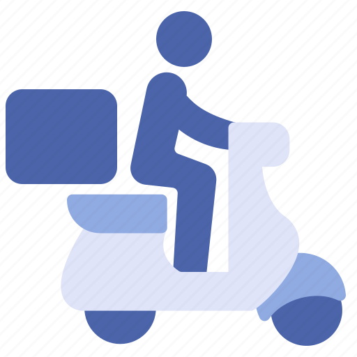 Box, delivery, motorbike, shipping icon - Download on Iconfinder