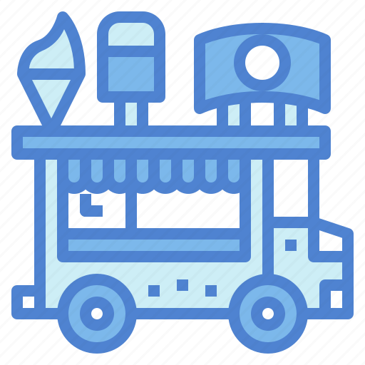 Cream, delivery, food, ice, truck icon - Download on Iconfinder