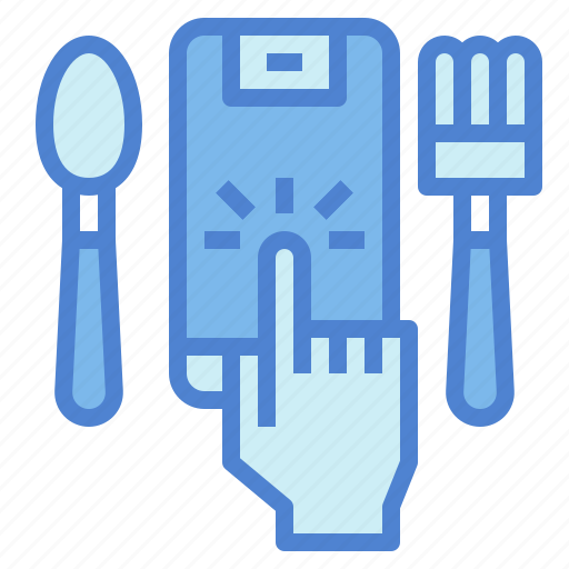 Delivery, finger, food, screen, smartphone, touch icon - Download on Iconfinder