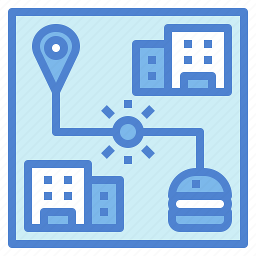 Delivery, food, location, map, tracking icon - Download on Iconfinder