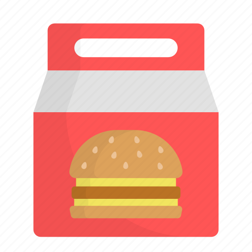 Food, delivery, restaurant, burger, bag icon - Download on Iconfinder
