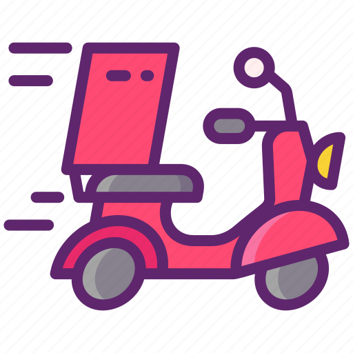 Delivery, motorcycle, transportation icon - Download on Iconfinder