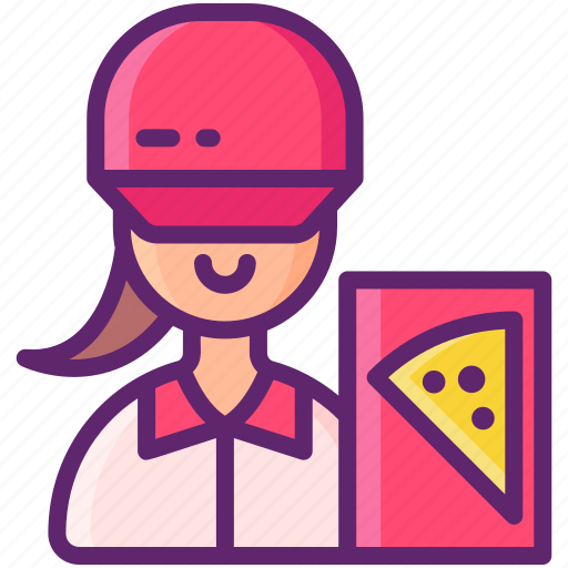 Delivery, food, shipping, woman icon - Download on Iconfinder
