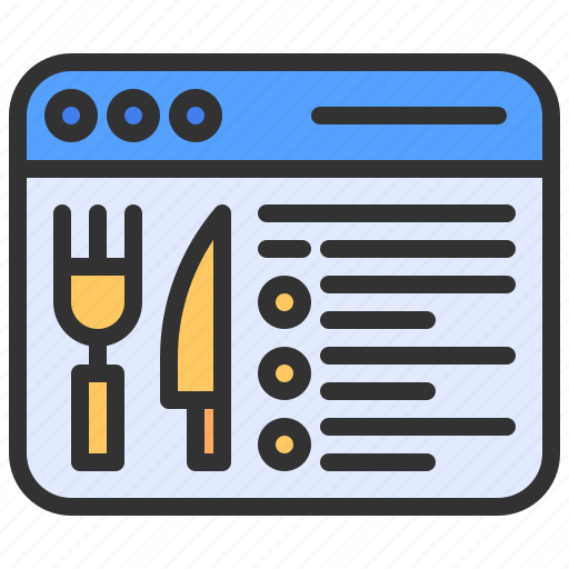 Blog, delivery, food, menu, web icon - Download on Iconfinder
