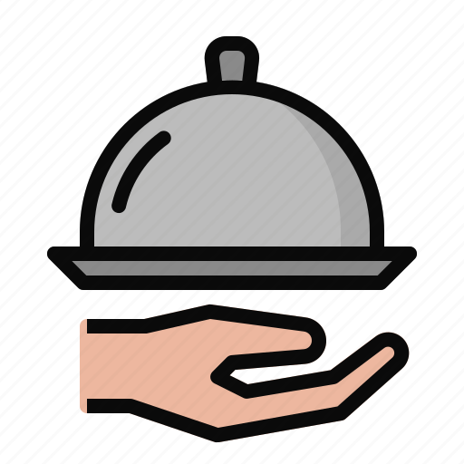 Cloche, food, hand, restaurant, waiter icon - Download on Iconfinder