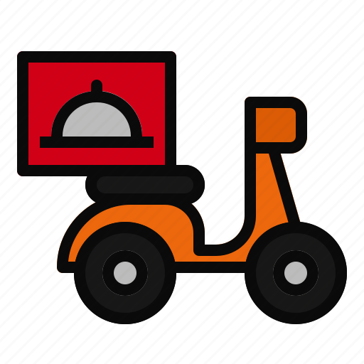 Cafe, delivery, food, motorbike, motorcycle, restaurant, vehicle icon - Download on Iconfinder