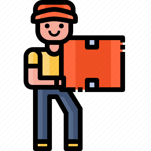 Avatar, courier, man, box, shipping, package, food delivery icon - Download on Iconfinder
