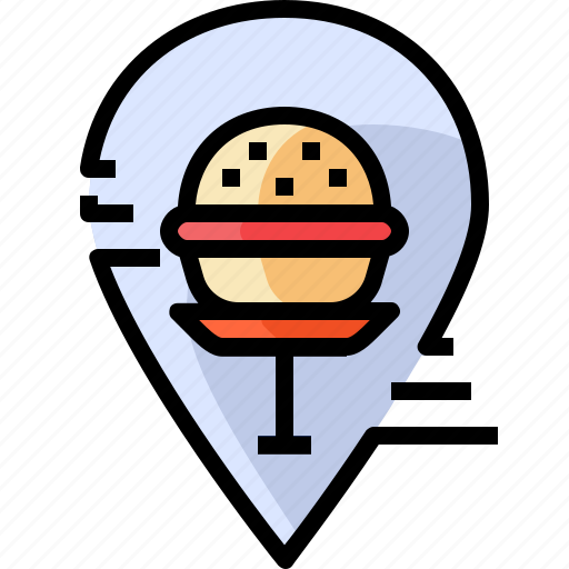 Food, delivery, location, marker, gps, navigation, direction icon - Download on Iconfinder