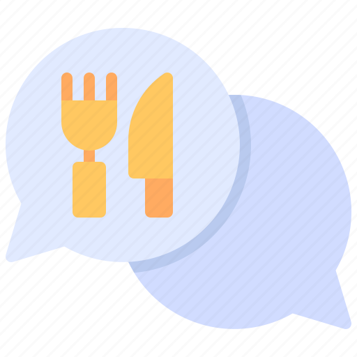 And, chat, cutlery, food, fork, knife, restaurant icon - Download on Iconfinder
