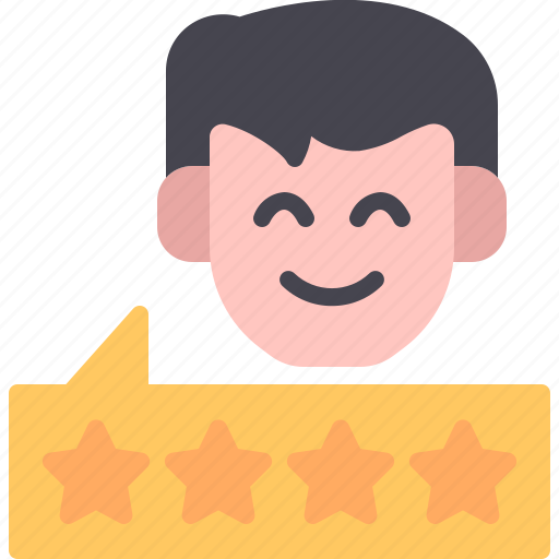 Customer, man, rate, rating, testimonial icon - Download on Iconfinder