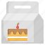 cake, box, food, delivery, dessert, sweets 
