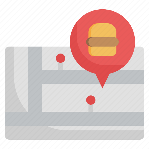Map, food, delivery, location, shipping, and, take icon - Download on Iconfinder