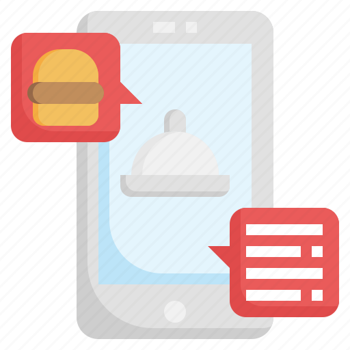 Message, food, delivery, shipping, and, restaurant, cloche icon - Download on Iconfinder