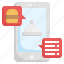 message, food, delivery, shipping, and, restaurant, cloche 