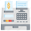 food, delivery, flaticon, cash, register, box, buy, commerce, shopping 