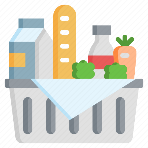 Food, delivery, flaticon, basket, shopping, supermarket, cart icon - Download on Iconfinder