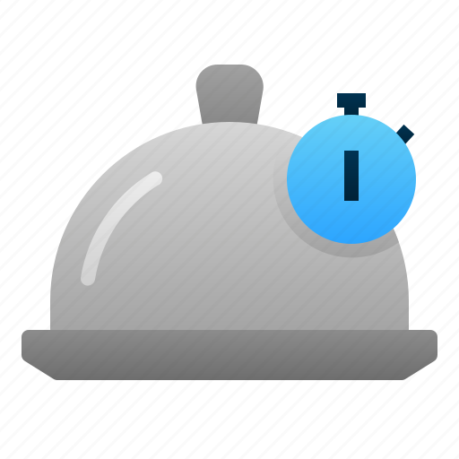 Cloche, cook, food, kitchen, restaurant, stopwatch, time icon - Download on Iconfinder