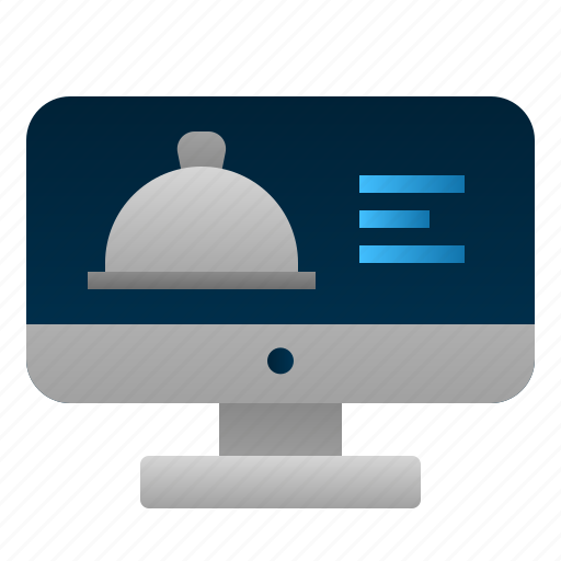 Cloche, computer, delivery, desktop, food, restaurant icon - Download on Iconfinder
