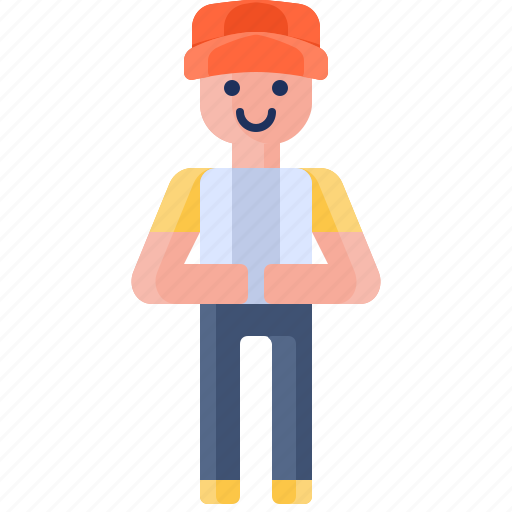 Food, delivery, avatar, courier, man, box, package icon - Download on Iconfinder