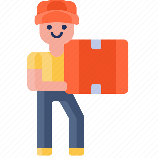 Food, delivery, avatar, courier, man, box, package icon - Download on Iconfinder